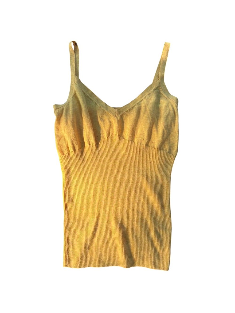 Lilly Pulitzer Yellow Orange Cashmere Blend V-Neck Camisole